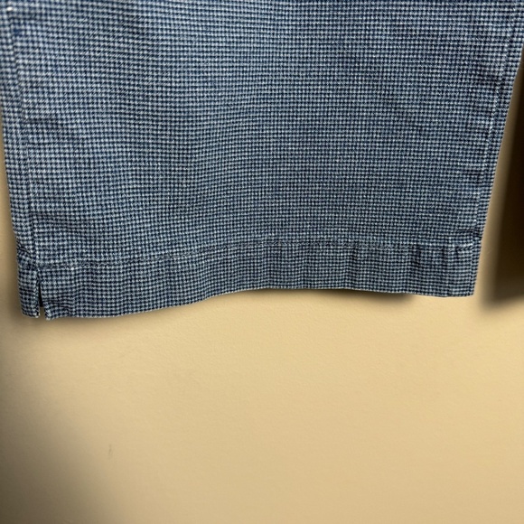 FDJ French Dressing Jeanswear Women's Chino Micro Check Pants Blue 14 Cropped - Picture 2 of 12